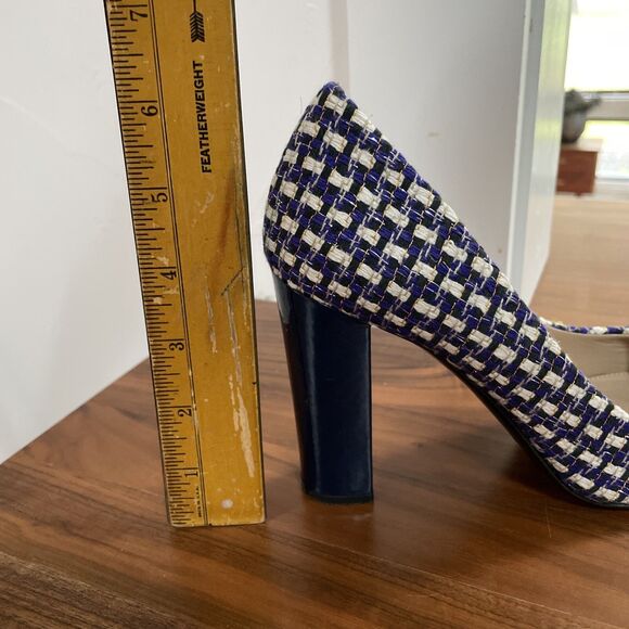 J. Crew Collection Etta Tweed Pumps Block Heels Size 7 - Picture 15 of 15